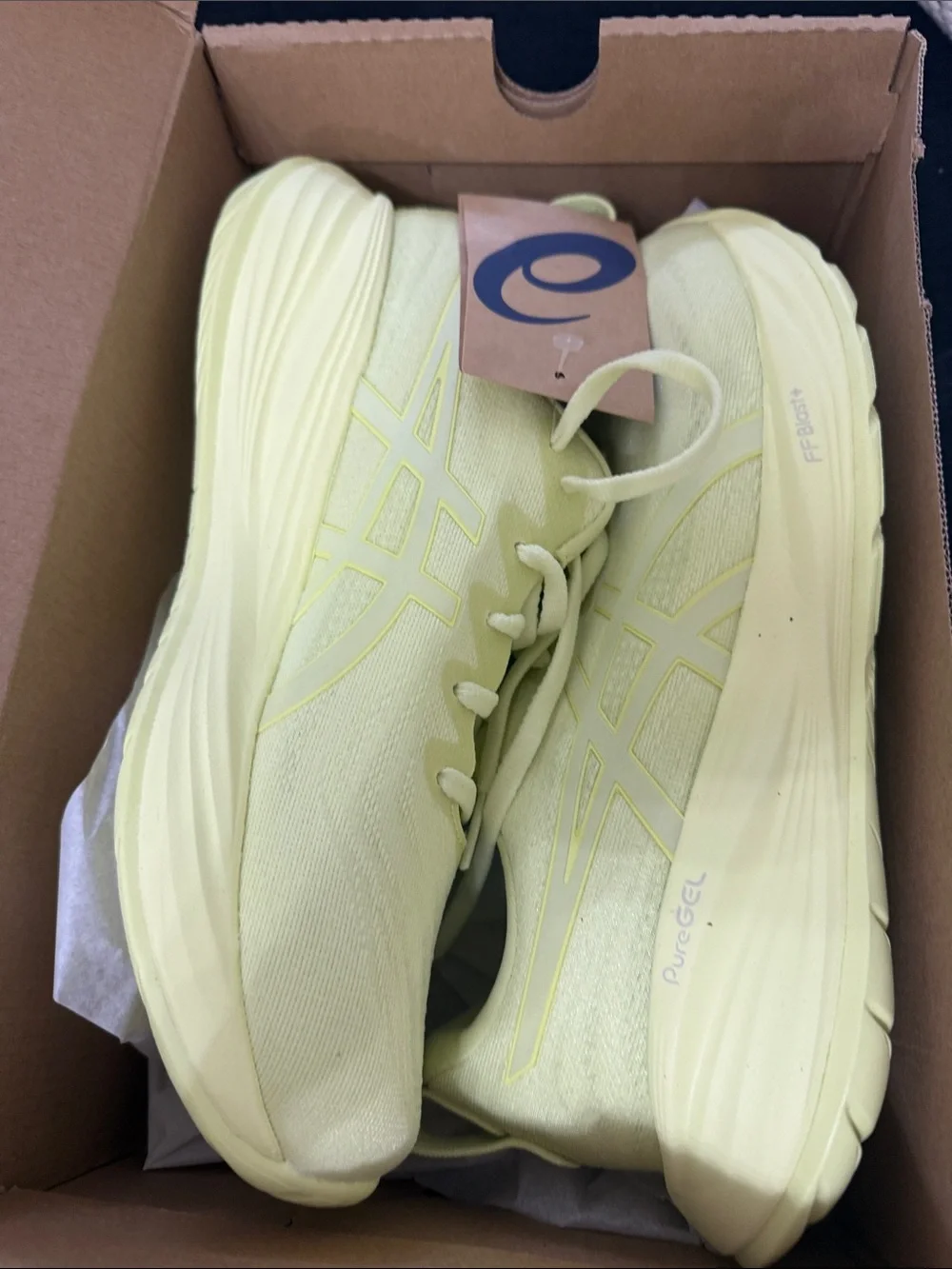 ASICS Women's Neon Lime Athletic Running Shoes - Picture 3 of 4